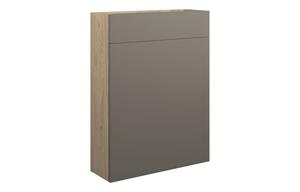 Clarence 600mm Slim WC Unit - Matt Stone (Oak Cab)